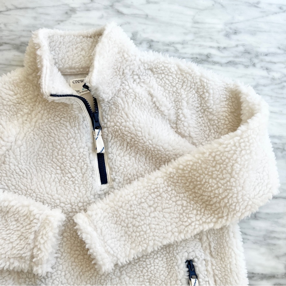 J.Crew Crewcuts Kids' Sherpa NWT half-zip pullover Size 6-7